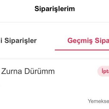 Yemeksepeti İade İşlemi Sağlamadı