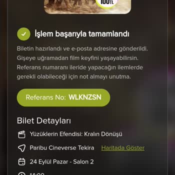 Paribu Cineverse Resmen Pişmanlık