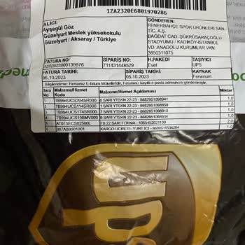 Fenerium Eksik Ürün Gönderdi.