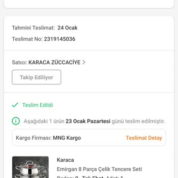 Karaca Züccaciye Hatalı Tencere Seti