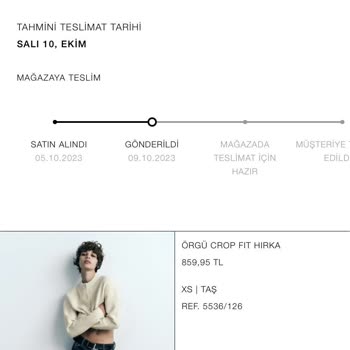 Zara Online Sipariş Mağazaya Ulaştırılmıyor
