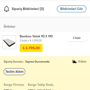 Şok Marketler Bamboo Yatağın Yayları Bozuk Geldi