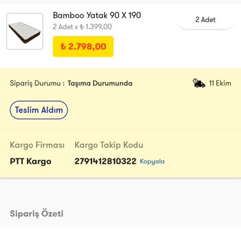 Şok Marketler Bamboo Yatağın Yayları Bozuk Geldi