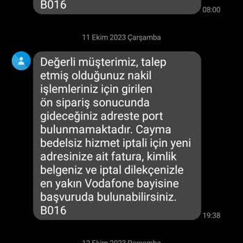 Vodafone Net Bir Günde Cayma Bedeli İstemesi