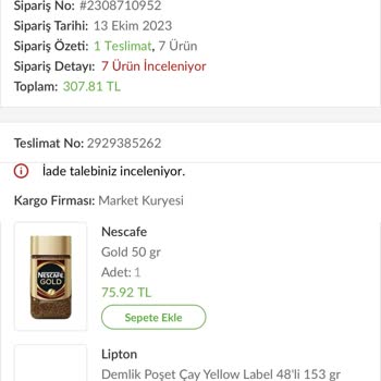 Migros Teslim Edildi Görünen Ama Teslim Edilmeyen Siparişler