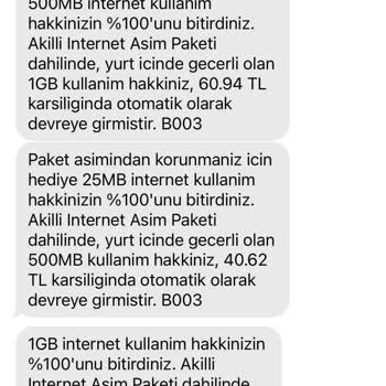 Vodafone Habersiz Aşım Ücreti