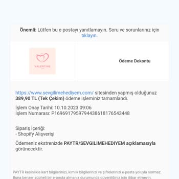 Sevgilimehediyem.com Teslim Edilmeyen Ürün