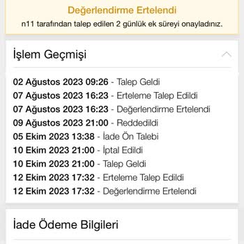 N11 Volta Vb7 Elektrikli Bisiklet İadesi