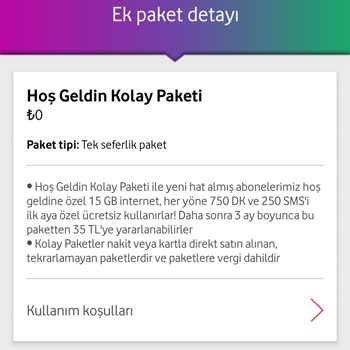 Vodafone GSM sattığı faturasız hat