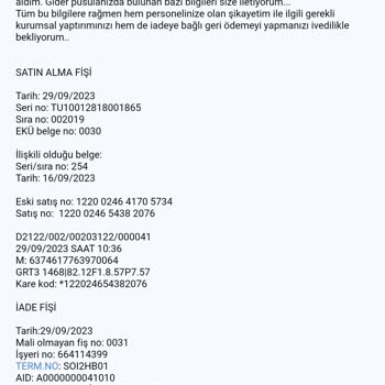 Gratis İade Ücreti Ve Personel Hakkında İdari Ceza