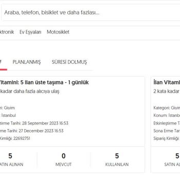 Letgo Satın Alınan İlan Vitamini Kullanamama