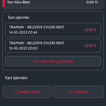 Samulaş Kredi Kartından Para Yükledim Ama Kartıma Param Geçmedi
