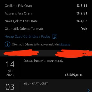 Yapı Kredi Haksız Yere 356 Lira Civarında Kart Ücreti Yansıtmış