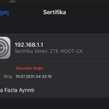 Turkcell Superonline Modem Kronik Sertifika Hatası