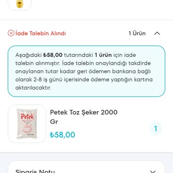 A101 Almış Olduğum Ürünün Para İadesi Yapılmıyor