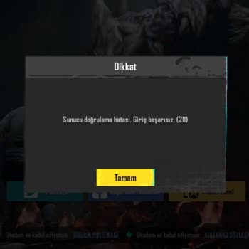 PUBG (Pubgmobile.com) Oyuna Giremiyorum Kimlik Doğrulama Hatası Diyor