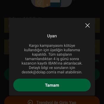 Dolap Hesap Kapatılması
