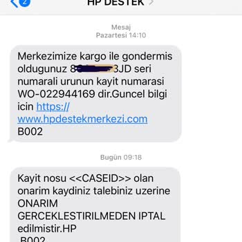 HP Laptop Satış Sonrası Servis Sıkıntısı