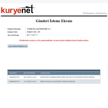 Kuryenet Ürün Teslimat Yapılamaması