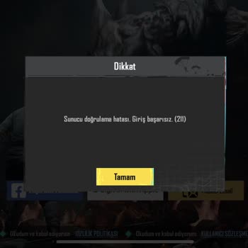 PUBG (Pubgmobile.com) Facebook Doğrulama Hatası