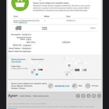 Dyson V15 Arızalanan Mobilya Altı Aparatı 3 Aydır Yok