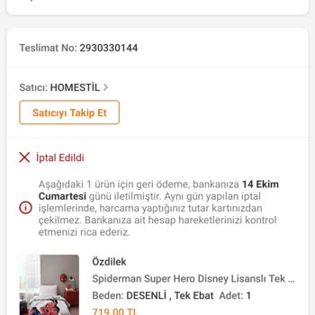 Trendyol'dan Yanlış Ödeme Alındı Ve İade Yapılmadı