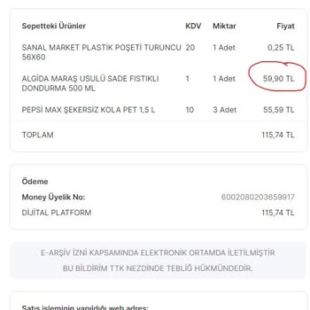 Migros Dondurma İçin %50 İndirimim Düşmedi