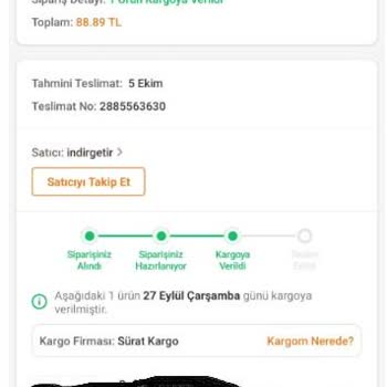 Sürat Kargo Bayraktepe Şubesinin Hizmet Dışı Hareketleri