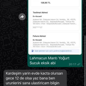 Migros Sanal Market, Çürük Et Ve Eksik Ürün