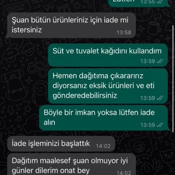 Migros Sanal Market, Çürük Et Ve Eksik Ürün