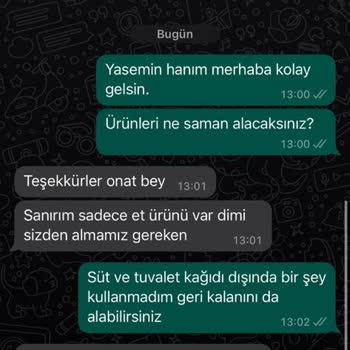 Migros Sanal Market, Çürük Et Ve Eksik Ürün