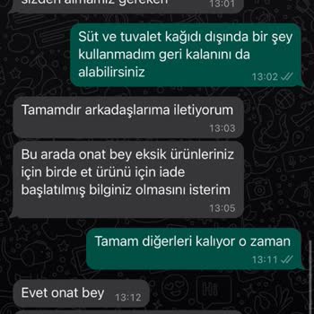 Migros Sanal Market, Çürük Et Ve Eksik Ürün