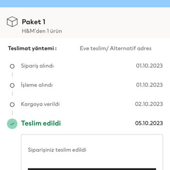 H&M Para İadesi Kargo