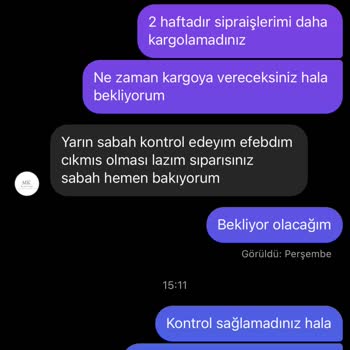 By Merve Kaya Siparişimle İlgili Sorun