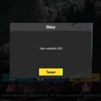 PUBG (Pubgmobile.com) Oyuna Girememek İçin