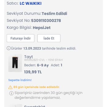 LCW Yırtık Ve Özürlü Çorabı