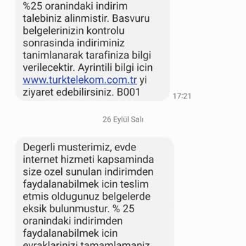Türk Telekom Engelli İndirimini Yapmıyor.