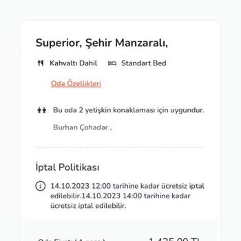 Grand Park Otel Çorlu Rezervasyon Sorunu