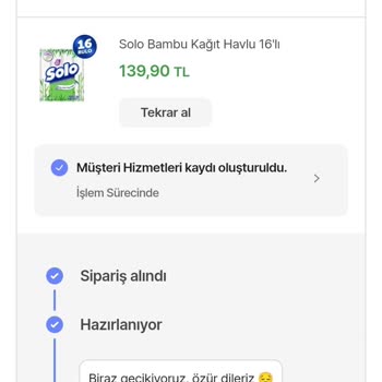 Hepsiburada Ürünün Kargoya Verilmemesi
