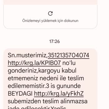 Aras Kargo Gelmiş Gibi Gösteriliyor