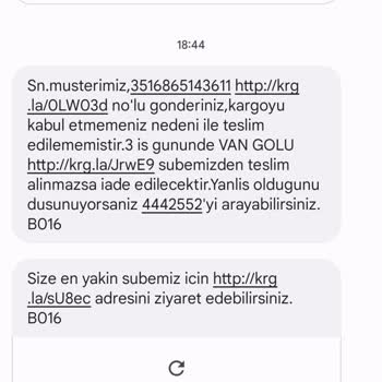 Aras Kargo'nun Hizmeti Çok Kötü