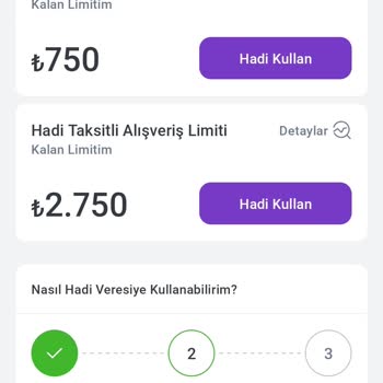Hadi Tom Pay Hadi Veresiye Limitimi Kullanamıyorum