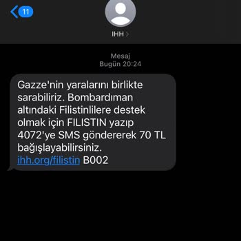 İhh - İnsan Hak Ve Hürriyetleri İnsani Yardım Vakfı SMS İptali!