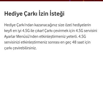 Vodafone Hediye Çarkını Çeviremiyorum