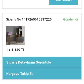 A101'den Kitaplıklı Çalışma Masası Siparişi Verdim