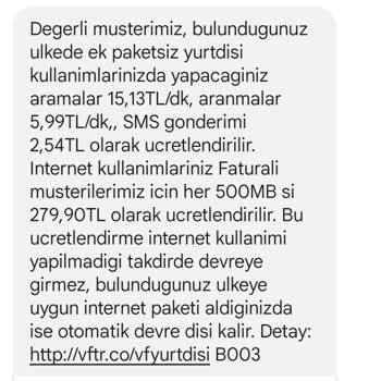 Vodafone Onay Almadan Tanımlanmış Paket Ve Fatura