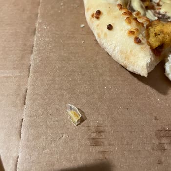 Domino's Pizza Pizzanın İçerisinden Çıkan Madde