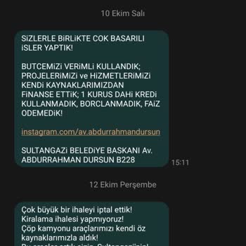 Sultangazi Belediyesi İzinsiz Reklam SMS'leri Gönderiyorsunuz