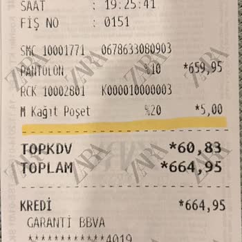 Zara Plastik Poşet 25 Kuruş İken Kağıt POŞET'e 5 TL Fahiş Ücret Alınıyor