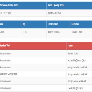 Sürat Kargo 2 Gündür Teslim Edilmeyen Ama Teslim Edilmiş İşaretlenen Kargo